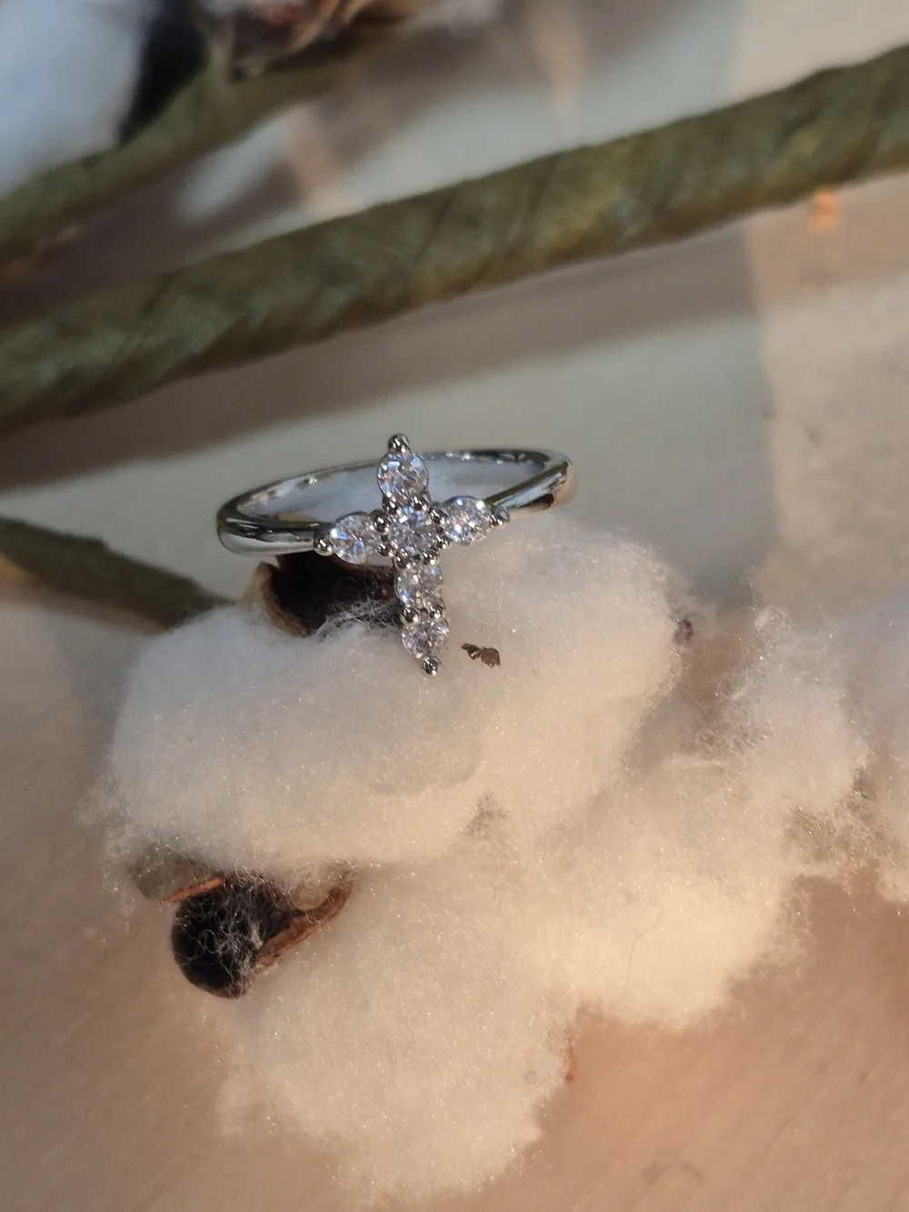 ✝️✝️NEW✝️✝️ BEAUTIFUL!! S925 Sterling Silver CZ Cross Ring